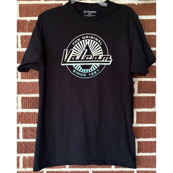 Volcom Men’s Black Short Sleeve T-Shirt Size Medium - Picture 1 of 2